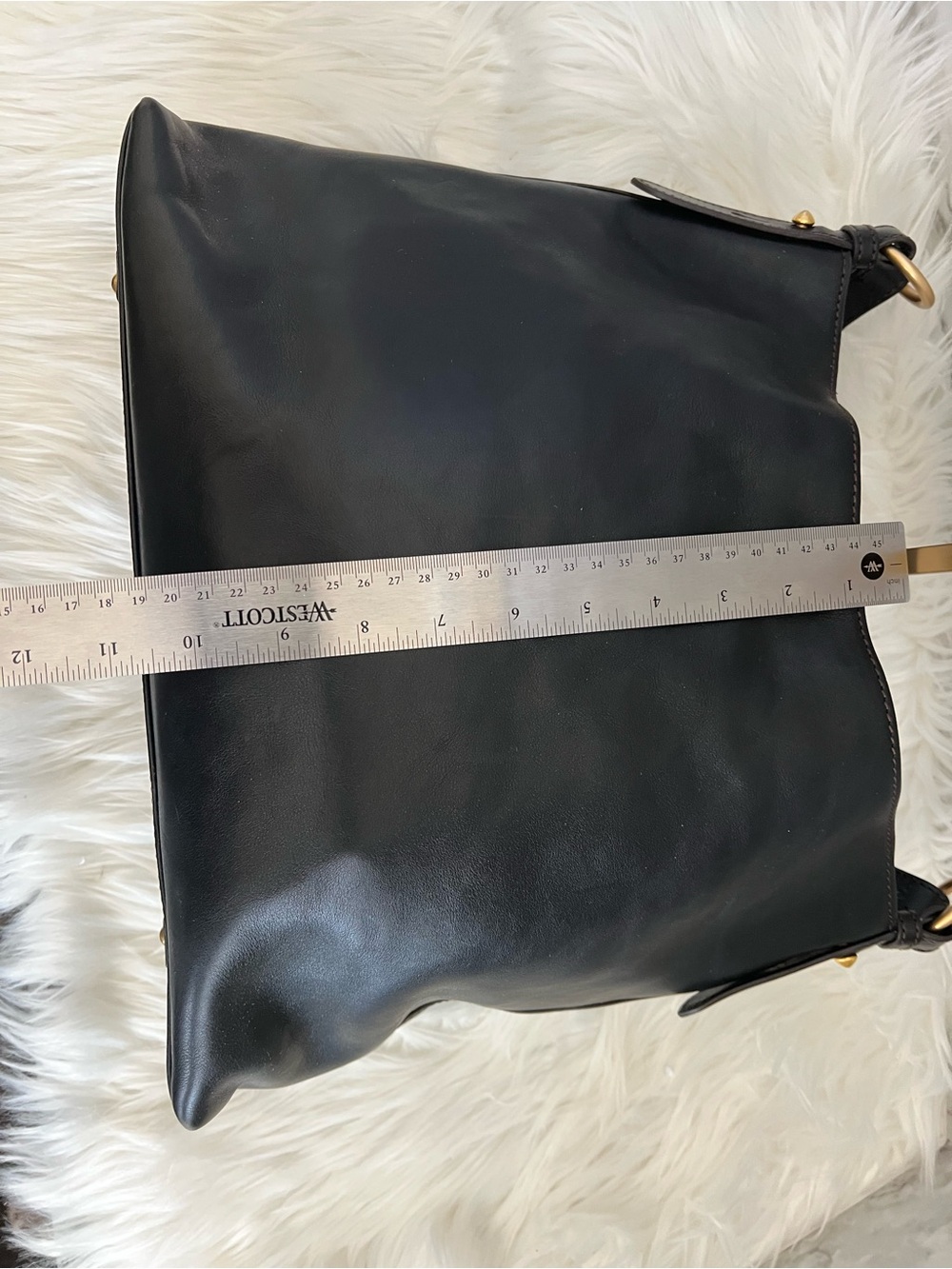 Dooney & Bourke Florentine Black Leather Copper Shoulder Bag - Picture 13 of 14